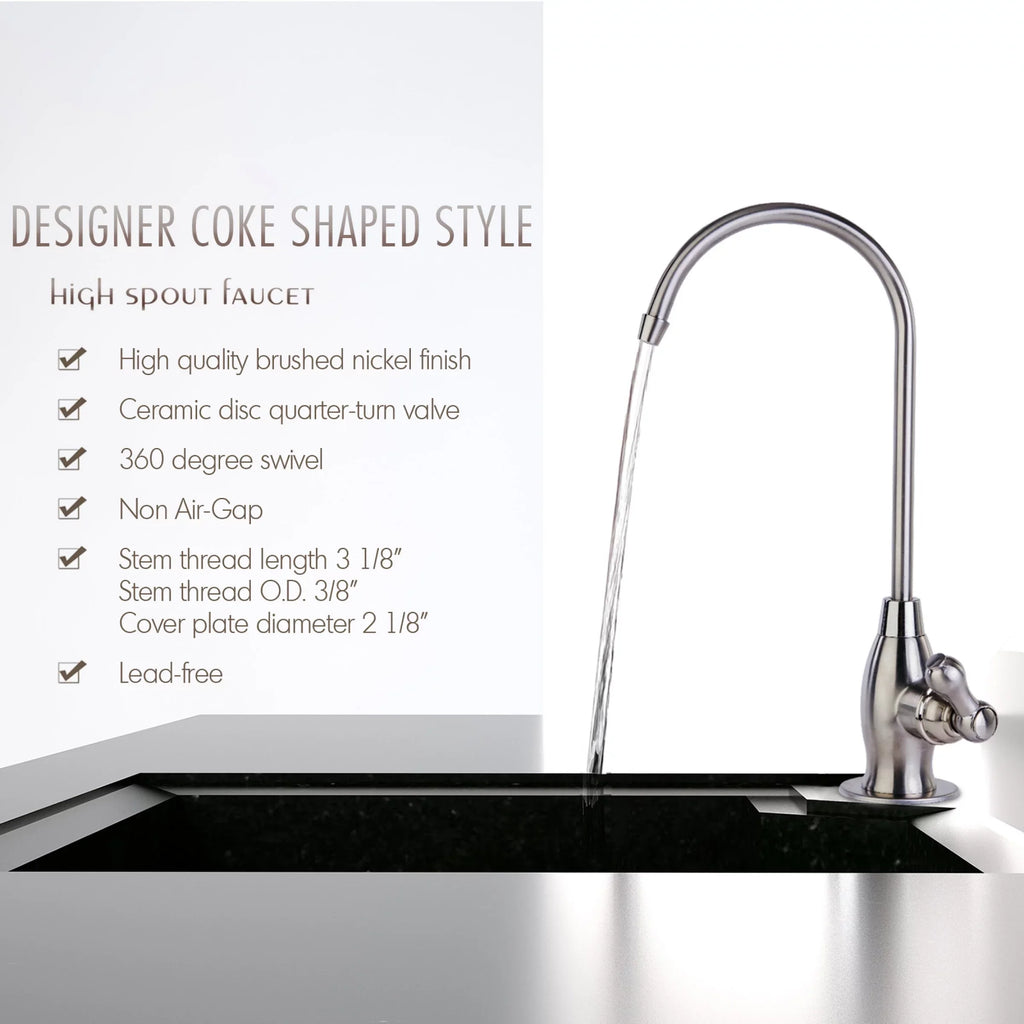 iSpring GK1-AW Heavy Duty Reverse Osmosis, High Spout Kitchen Bar Sink Drinking Water, Contemporary RO Faucet, Antique Wine