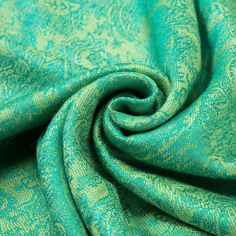Becolored Paisley Pashmina Silk Scarf Shawl Jacquard Cashmere Wrap Stole Two Tones Reversible