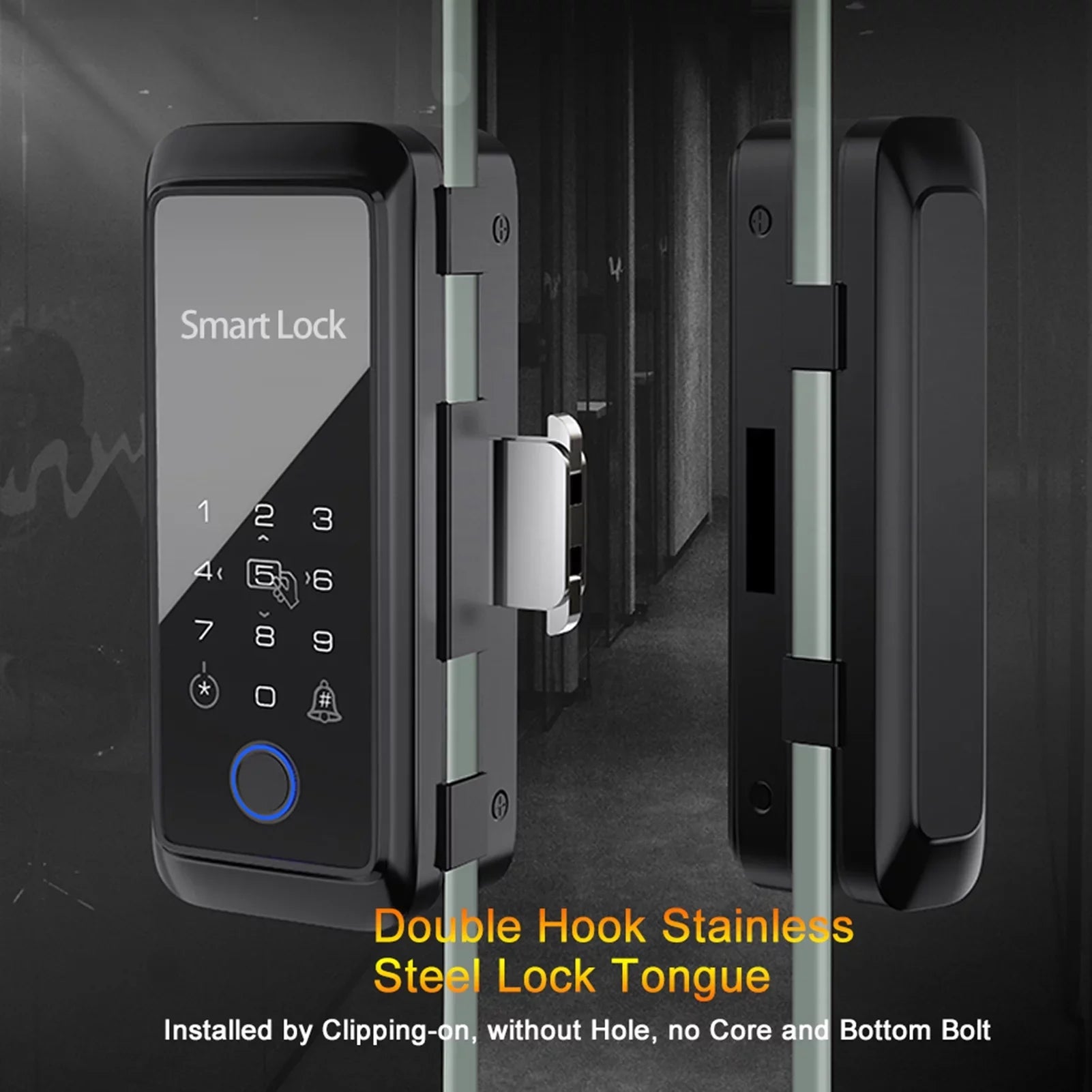 Dcenta Smart Lock with Fingerprint and Keypad, Intelligent Door Lock for Enhanced Security, Compatible with APP