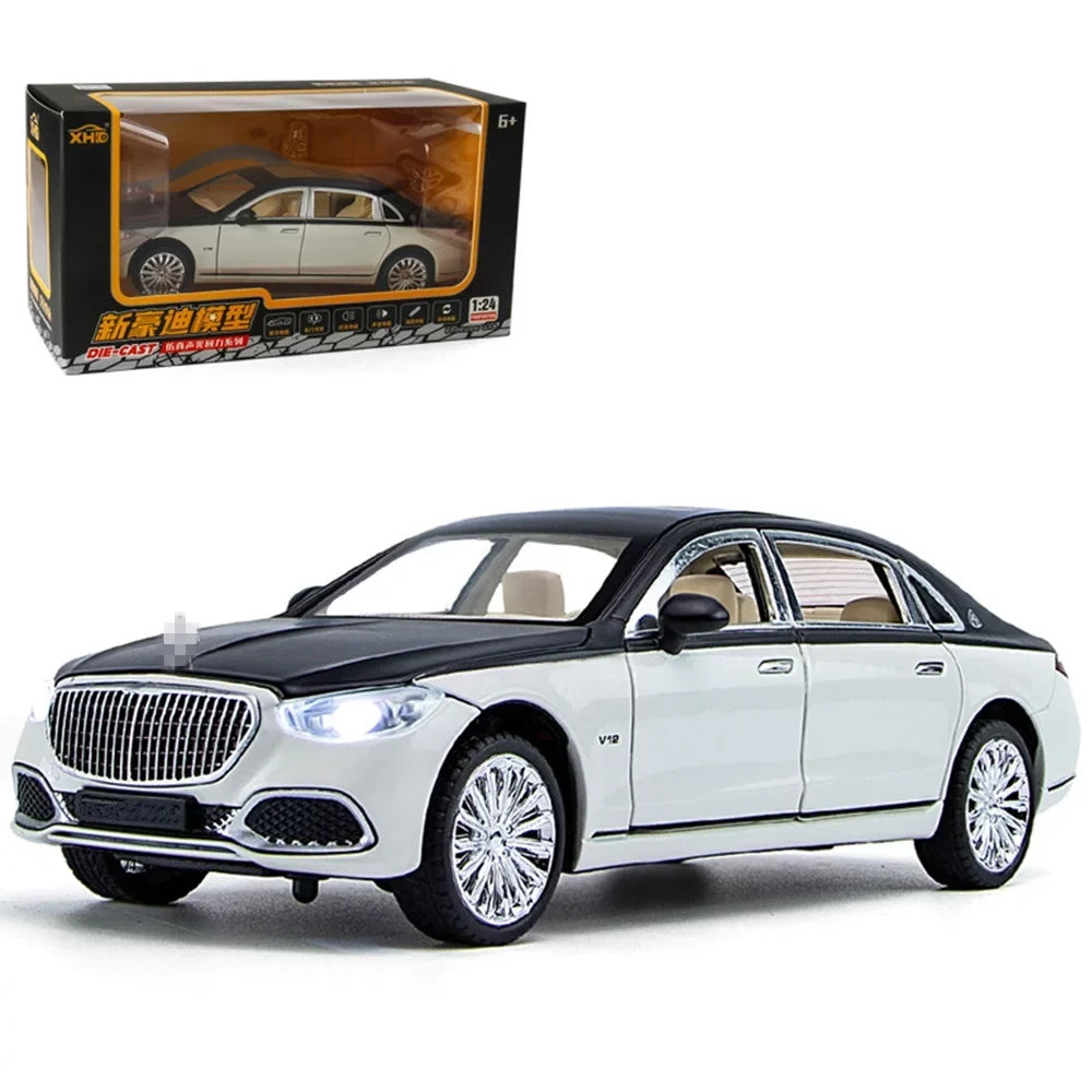 Sound & Light Alloy Metal 1/24 Car Model Gift Collection For Benz Maybach S680