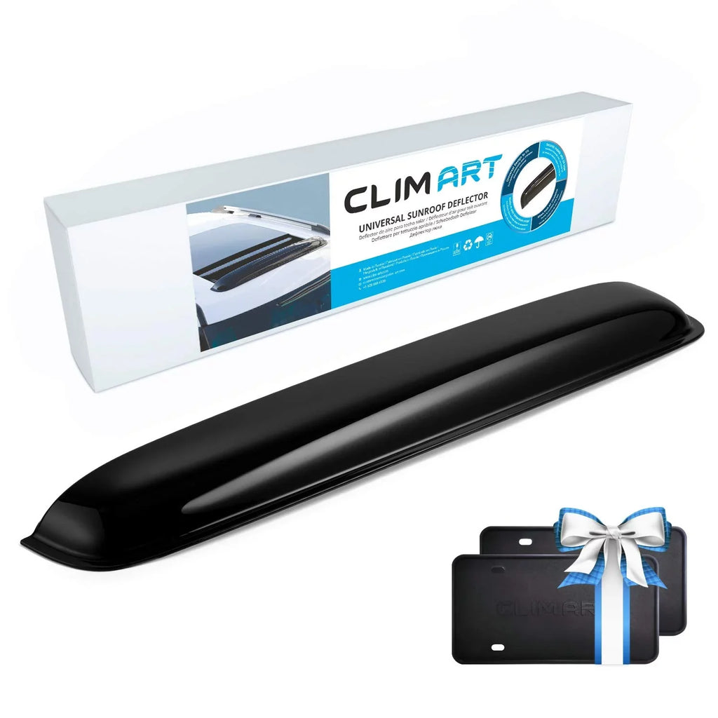 CLIM ART Incredibly Durable Sunroof Moonroof Wind Deflector 35.6" - Universal Sunroof, Moonroof Visor Shade Guard/Rain Guard - Tape-On Adhesive Top Wind Guard Low Profile Roof Visor - SR01001