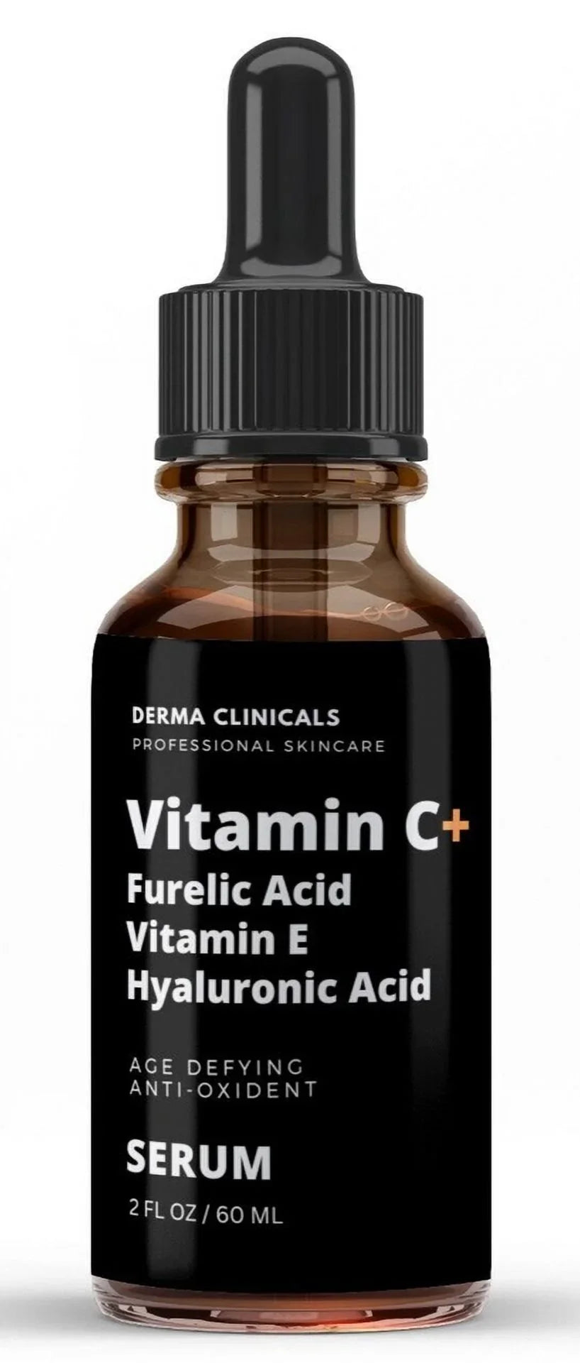 Vitamin C+ Serum for Face & Eye Area, Anti Aging Serum with Hyaluronic Acid 2 OZ