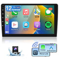 Podofo 1+16G Double DIN 9'' Touchdisplay Car Stereo Radio Wireless Carplay Android Auto Mirror Link Android 12 HD 1080P WIFI GPS FM Bluetooth, AHD Backup Camera