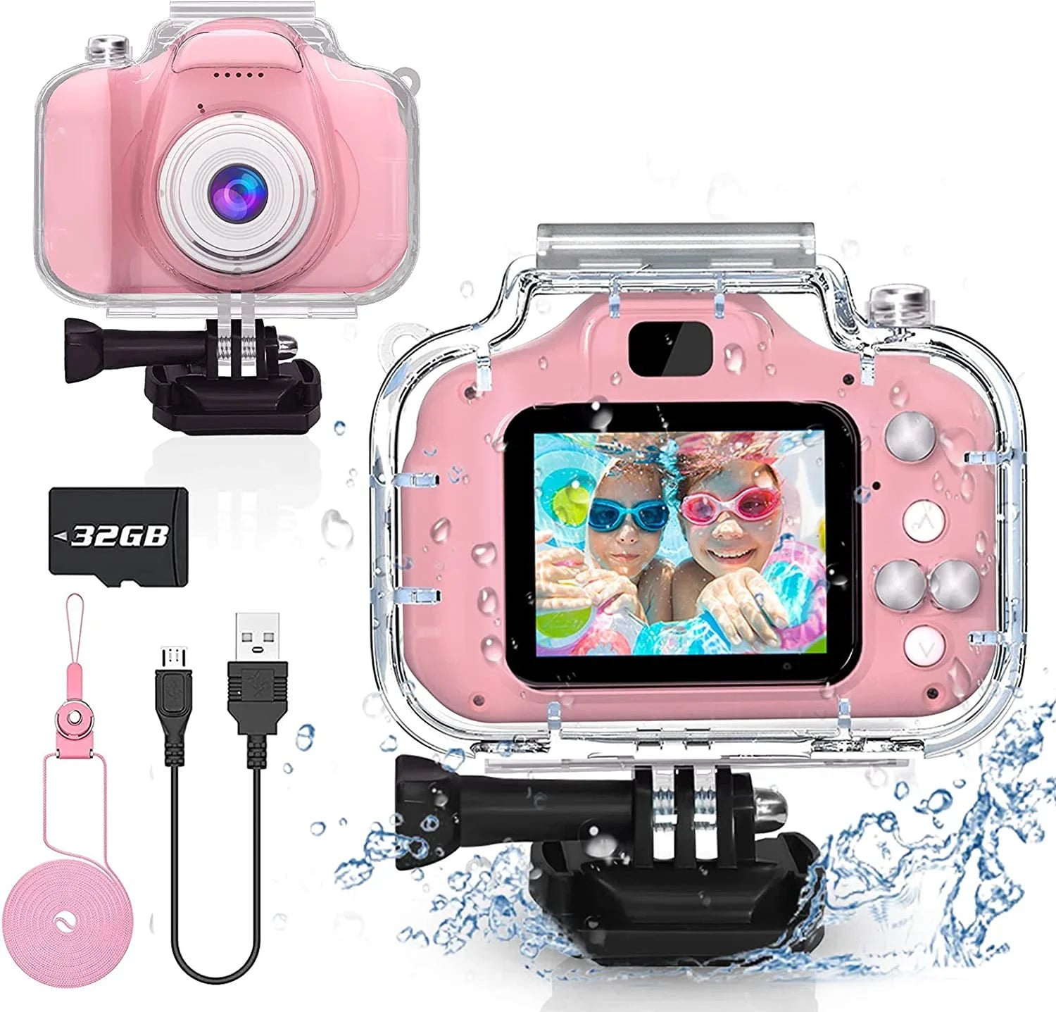 Gifts for 6 7 8 9 10 Year Old Girls Kids Waterproof Camera Christmas Birthday Gifts Toddler Action Camera Toys