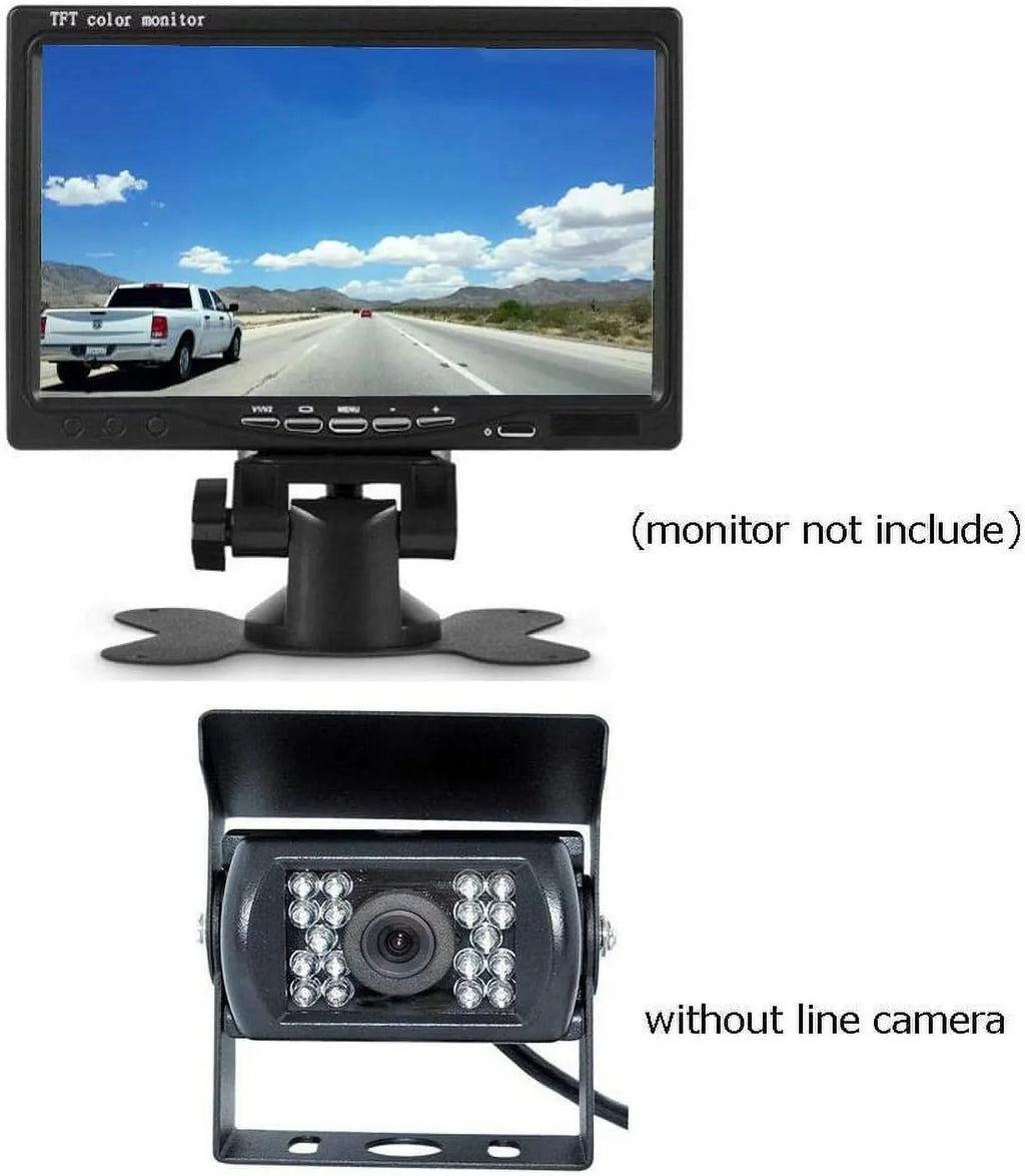 Camecho Truck Backup Camera Heavy Duty 18 IR Night Vision Waterproof Vehicle Rear View Camera 12 V 24V Backup