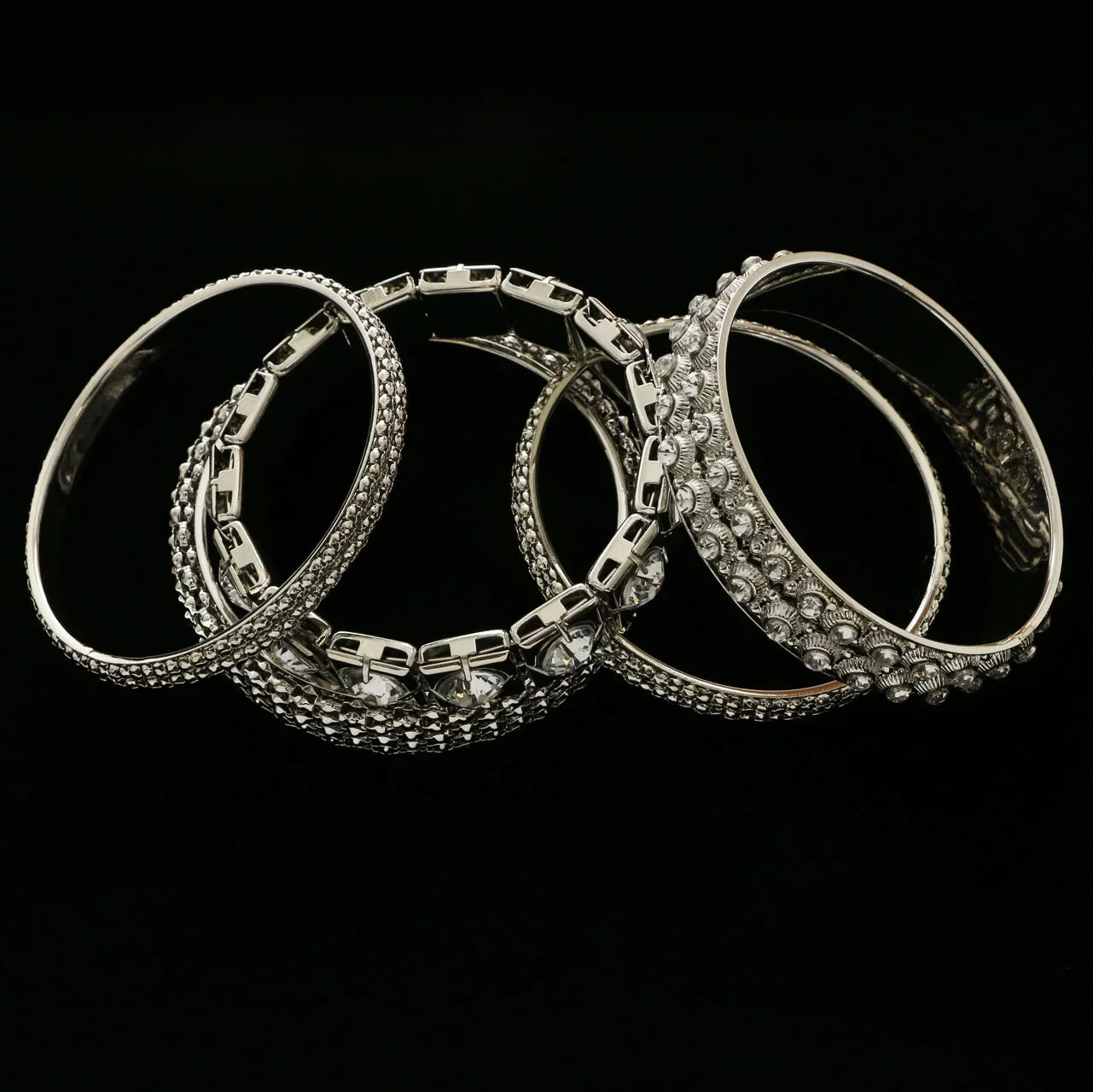 Erica Lyons Designer Bracelet Set Silver-Tone