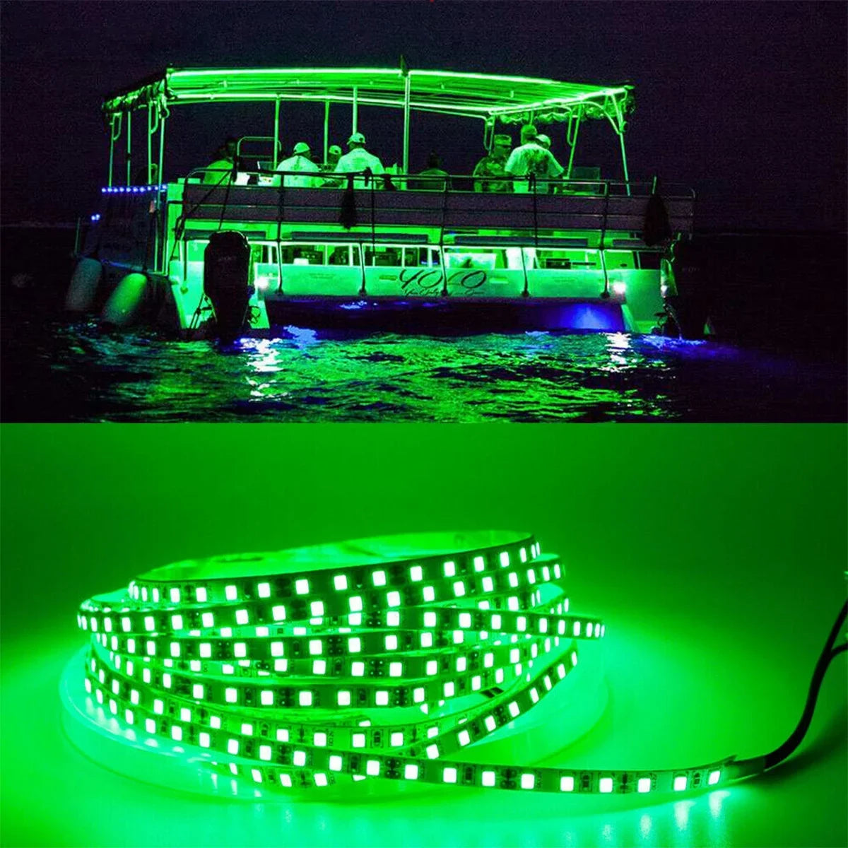 Pontoon Boat Light, Marine Led Light Strip for Duck Jon Bass Boat Sailboat Kayak Flex Lighting for Boat Deck Light Accent Light Courtesy Interior Lights Fishing Night 12v