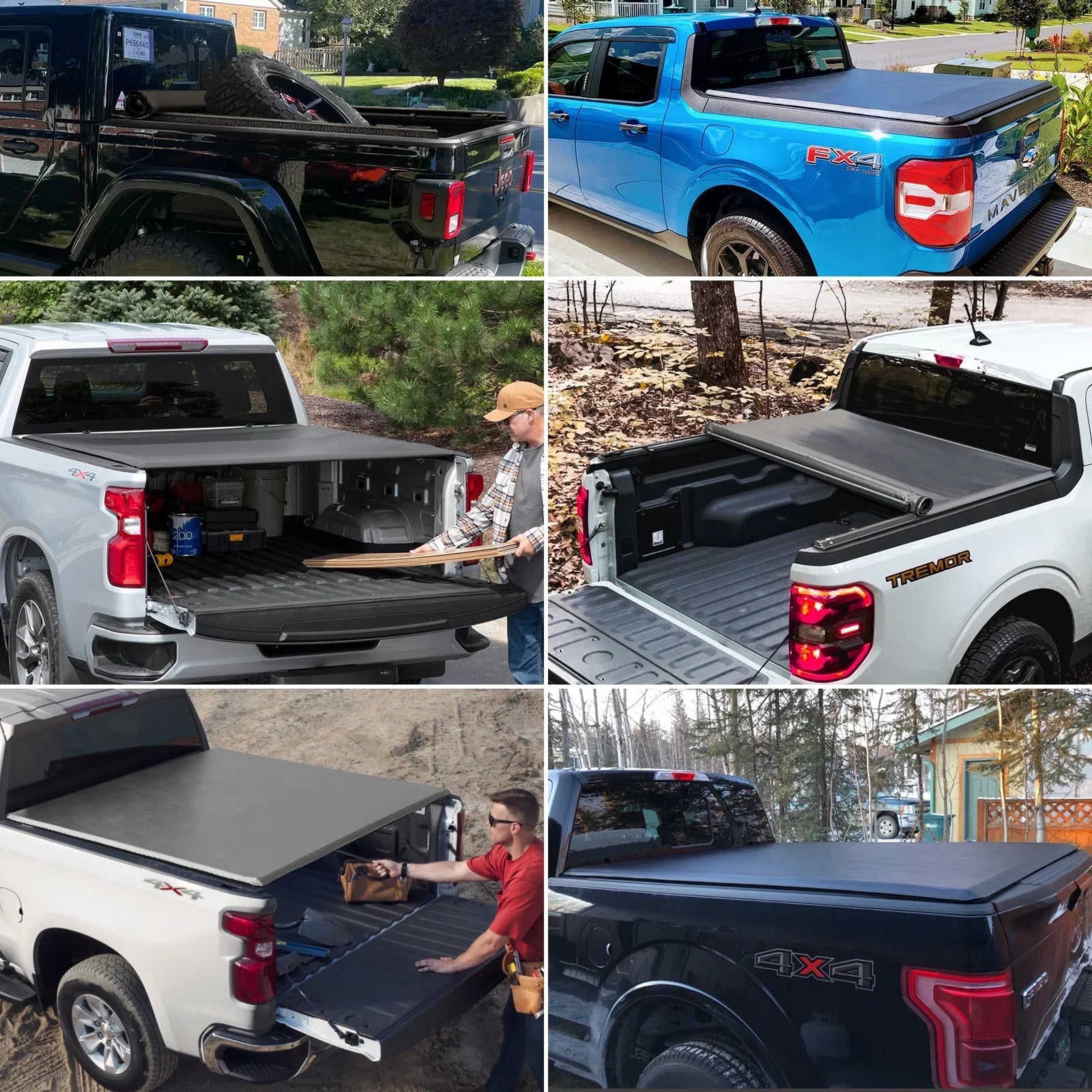 Kikito Vinyl Soft Roll-Up Tonneau Cover Truck Bed for 2007-2021 Tundra (Excl. Trail Edition) 6.5FT (78.7in) Bed (for Models With or Without The Deck Rail System)
