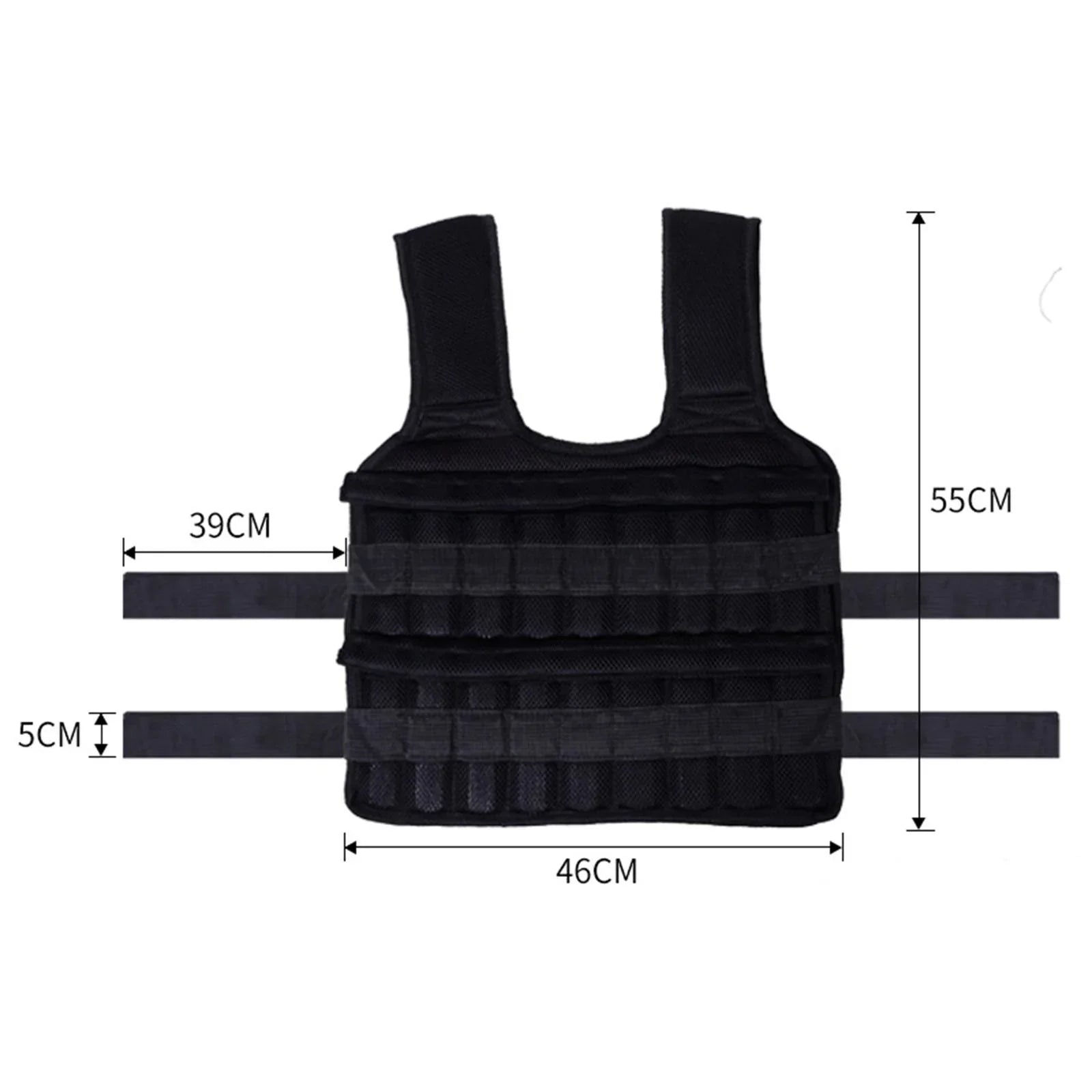 Tnarru Loading Vest Boxing Waistcoat Slim Design Fitness Strength Training Exercise 18 Pockets Empty Clothing Sand Gym Weighted Vest