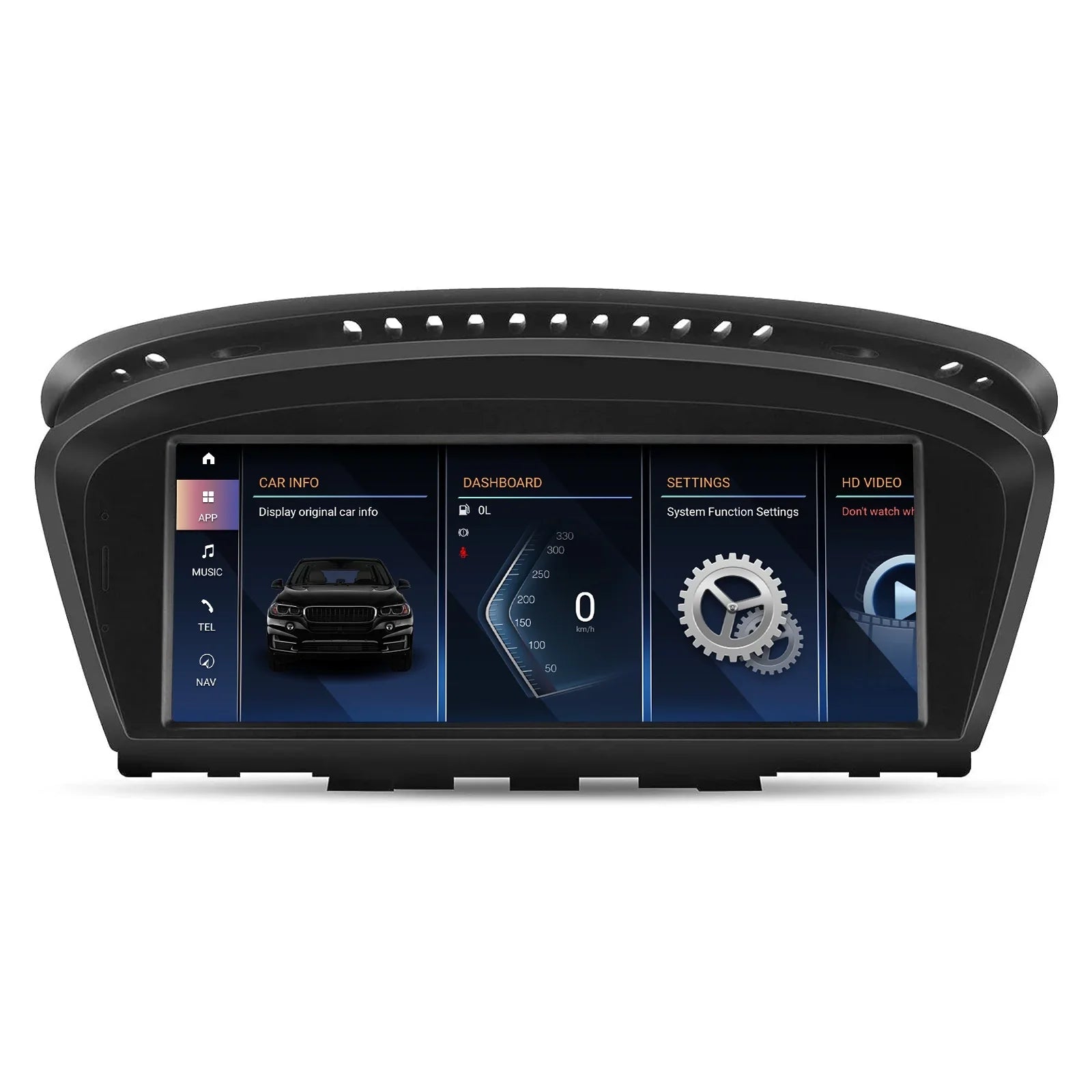 Road Top Android 13 Car Radio 8.8 Inch Touchdisplay for 2010-2013 BMW 3/5 Series E60/E61/E90/E91/E92 with CIC, Multimedia Car Radio Supports  Carplay, Android Auto, Mirrorlink, 8G + 256G