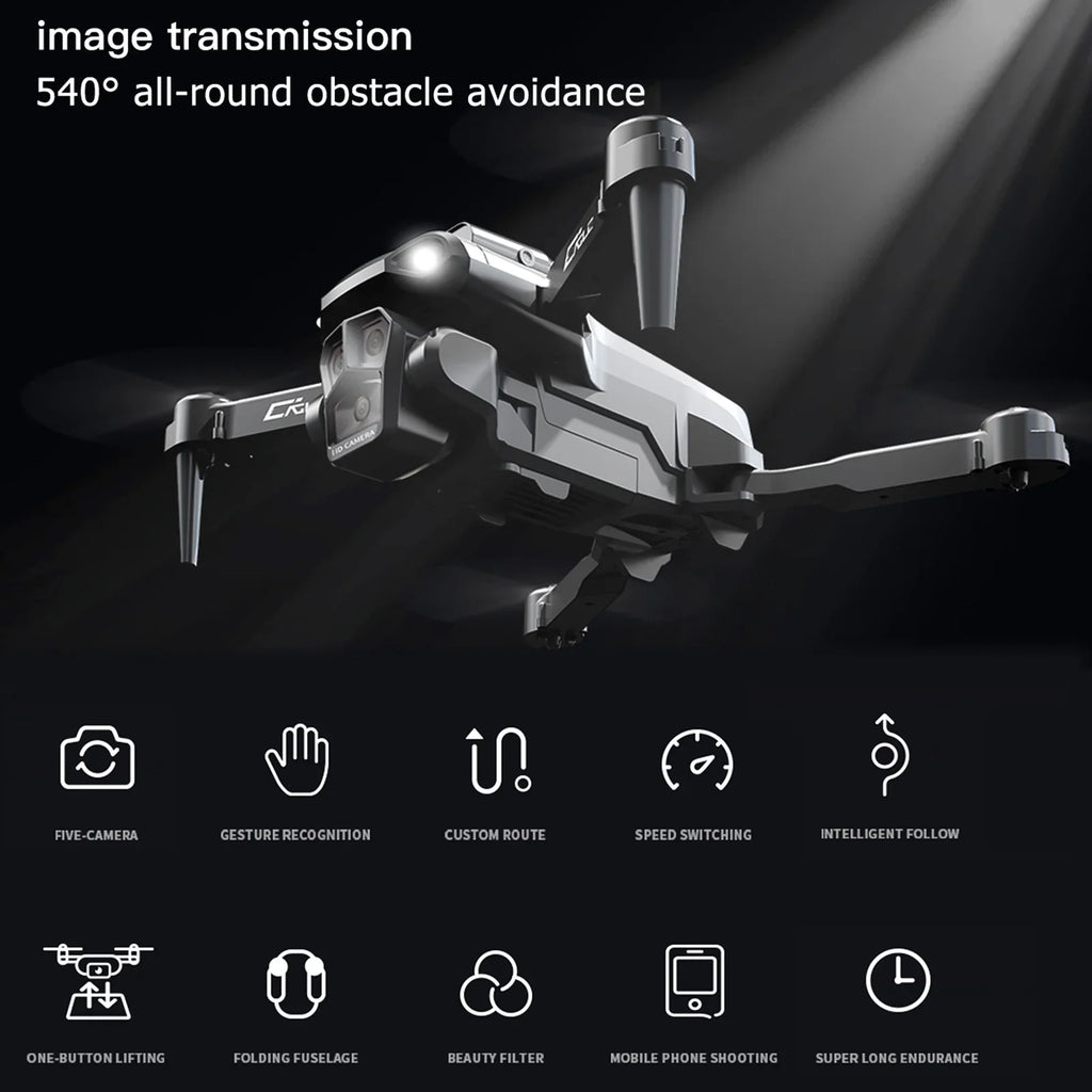 Dcenta Remote Control  with Camera 4K 3 Front Camera 2 Bottom Camera Obstacle Avoidance 5GWiFi FPV Storage Bag Package Trajectory Flight Gesture Photography Follow Flight