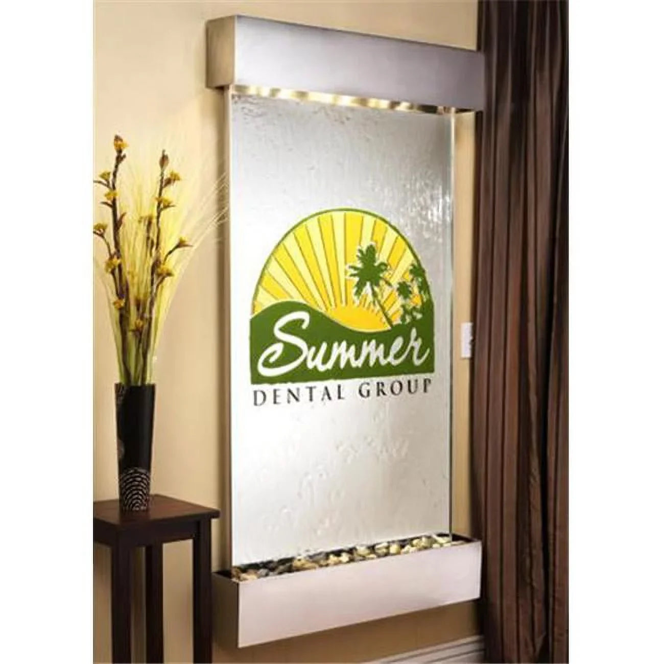 Adagio  Summit Falls - Silver Mirror Wall Fountain