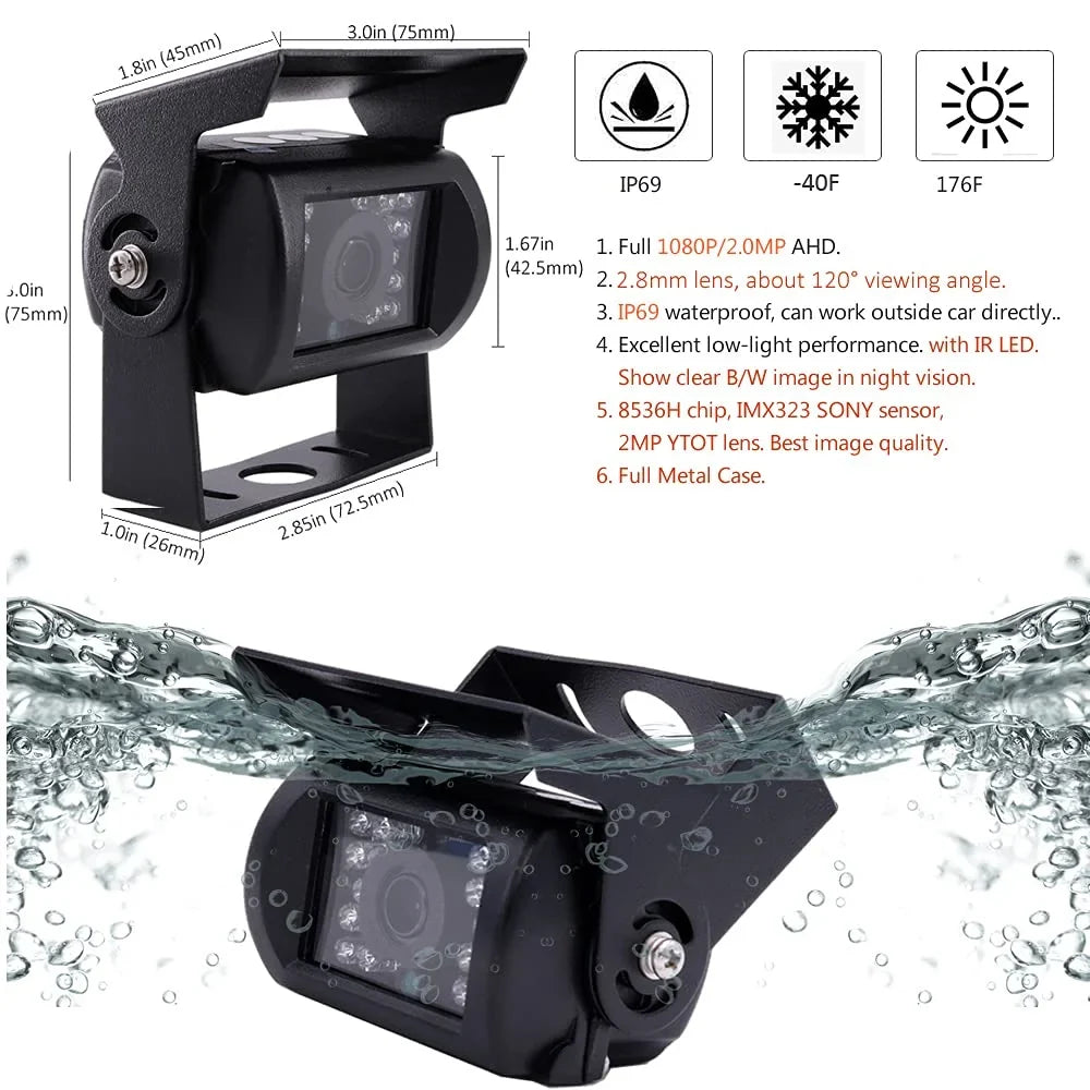 JOINLGO (1TB SSD INCLUED) 4CH GPS 4G WiFi 1080P Truck DVR Camera System Live View on APP/Web/PC with 4pcs Waterproof IR Camera for Fleet/RV