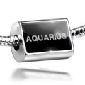 Neonblond Charm Aquarius Clear Ice Cubes on Black 925 Sterling Silver Bead
