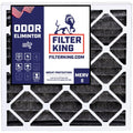 Filter King 16.5x22x1 Air Filter | 4-PACK | Carbon MERV 8 HVAC Pleated A/C Furnace Filters | MADE IN USA | Actual Size: 16.5 x 22 x .75"