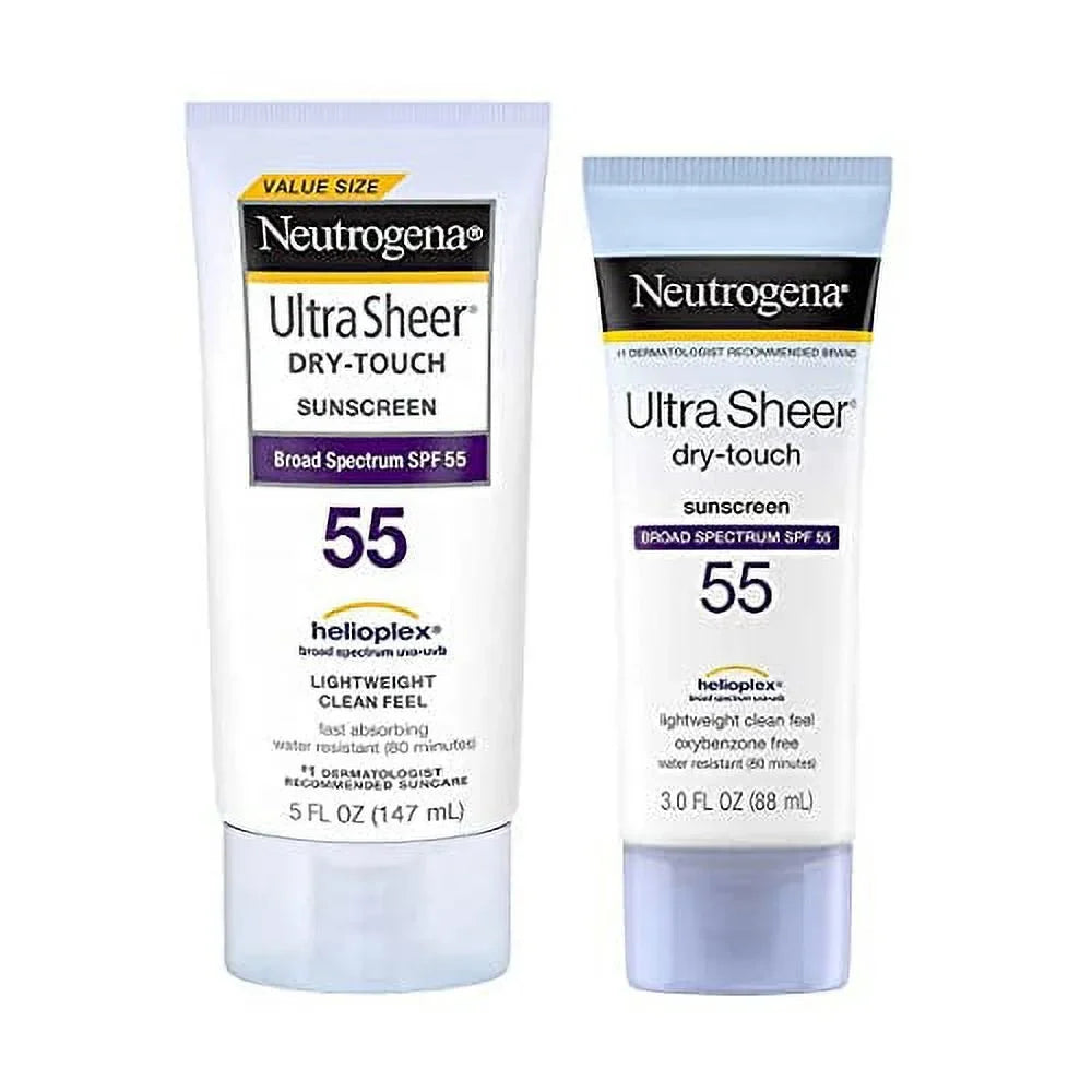 Ultra Sheer Spf 55 Sundisplay Light Weight Clean Feel 5.0 Fl Oz +3.0 Fl Oz Net Wt 8 Fl Oz