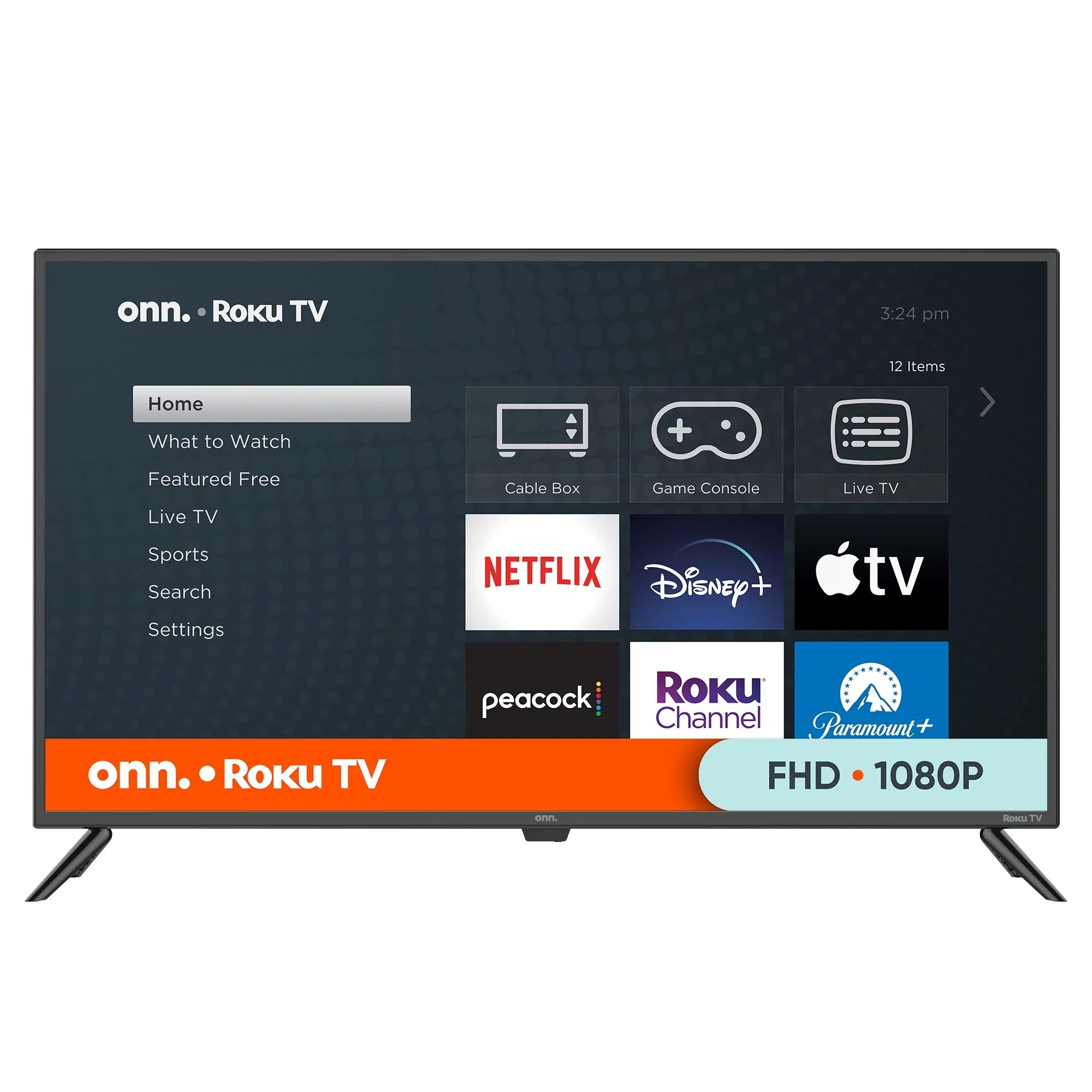 onn. 43” Class FHD (1080P) LED Roku Smart TV (100069992)