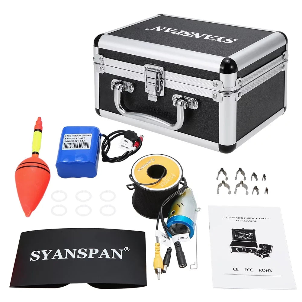 SYANSPAN Fishing Camera,1000tvl Waterproof Camera Inch1000tvl Infrared Ir Leds1000tvl Waterproof Camera Kit 24pcs Ice Lake Boat Fish Ice Lake 7" InchIr Leds Fish Huiop Koeb