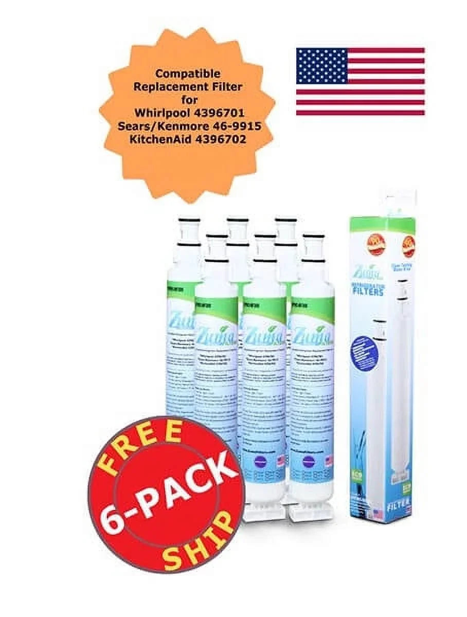 ZUMA Brand , Water and Ice Filter , Model # OPFW3-RF300 , Compatible with Whirlpool® WFI-NL120V - 6 Pack - Made in U.S.A.