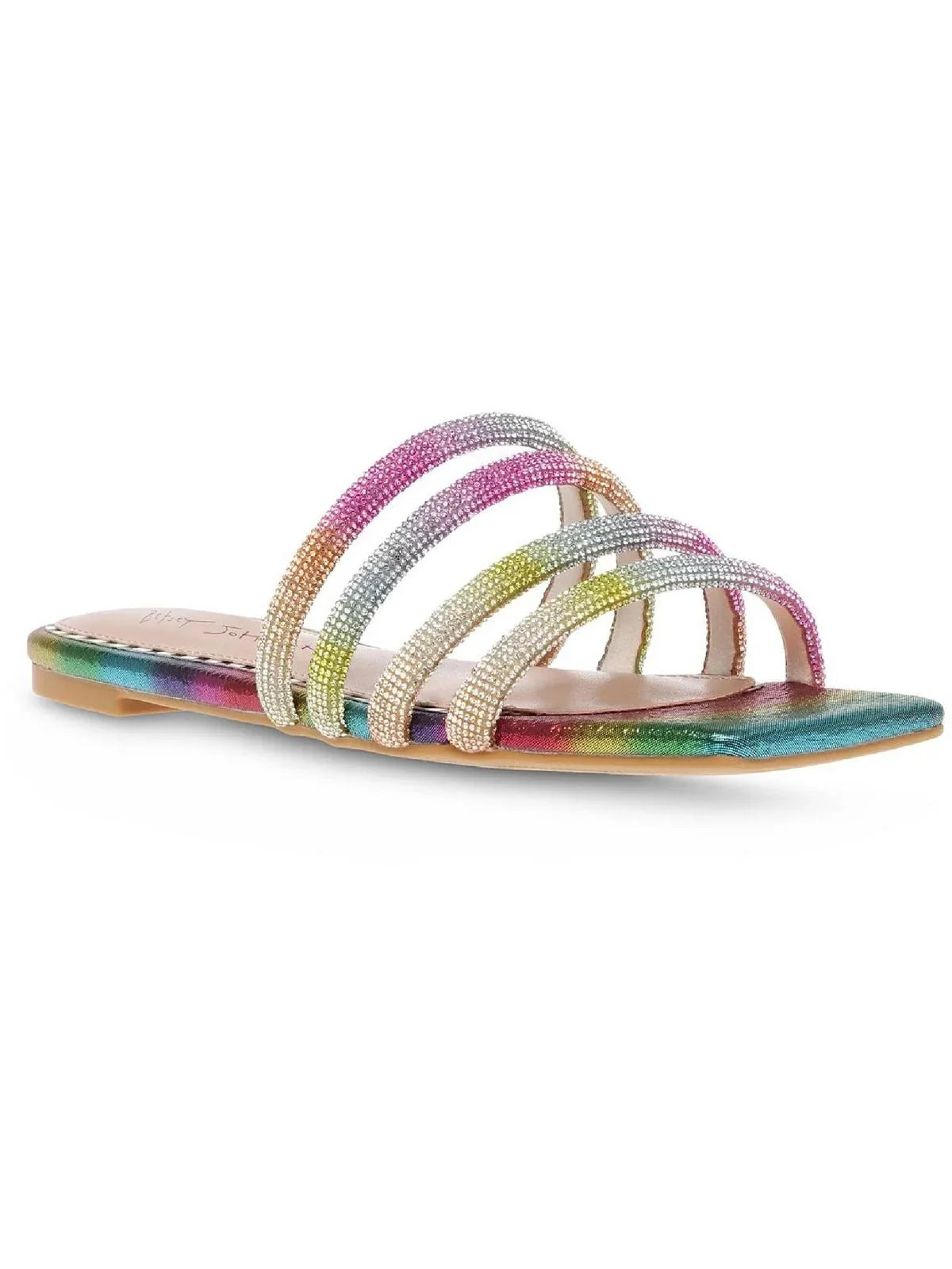 Betsey Johnson Womens Dilon Slip On Casual Slide Sandals