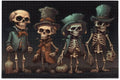 Dreamtimes 500 PCS Wooden Jigsaw Puzzle Halloween Skeleton Print, Zigsaw with Alphabet Partition Storage Bag, Puzzle for Adults, Challenging Brain Exercise Family Game Gift for Kids Friends Parents