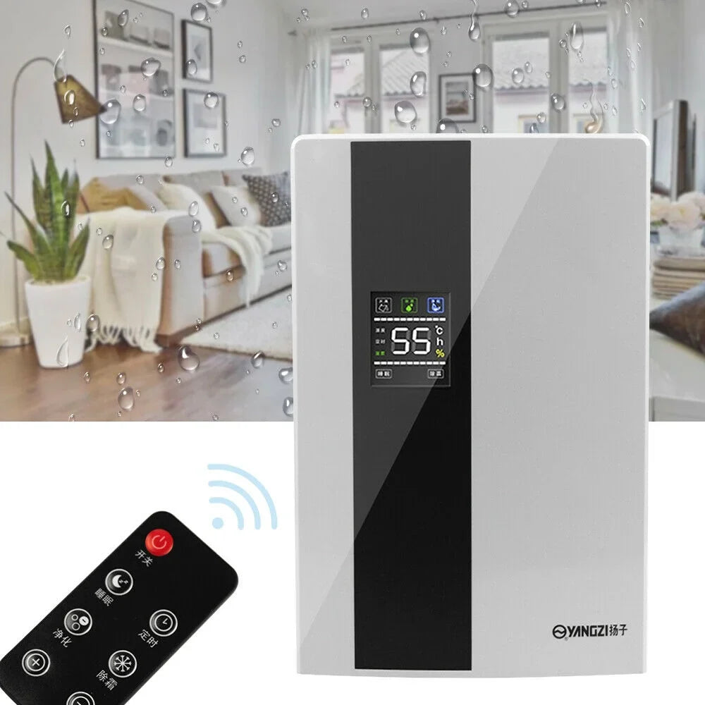 TOOL1SHOoo  Portable  2200ml Ultra Quiet Dehumidifier with LCD and Remote Water Tank Dehumidifier