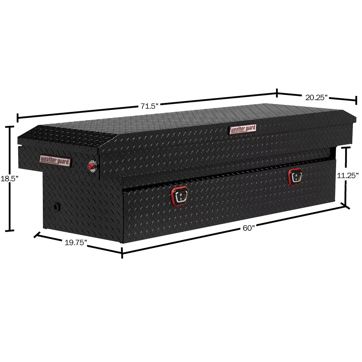 Weather Guard Truck Box,Black,Non-Adjustable,72 in 127-5-03