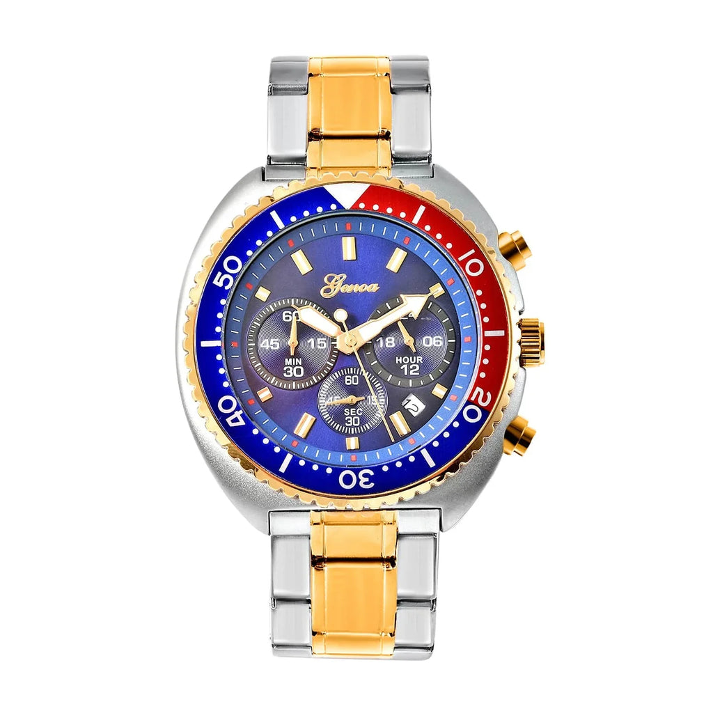 Genoa Water Resistant Watch for Dial Ion PLatitudeed Yellow Gold Strap Birthday Mothers Day Gifts for Mom