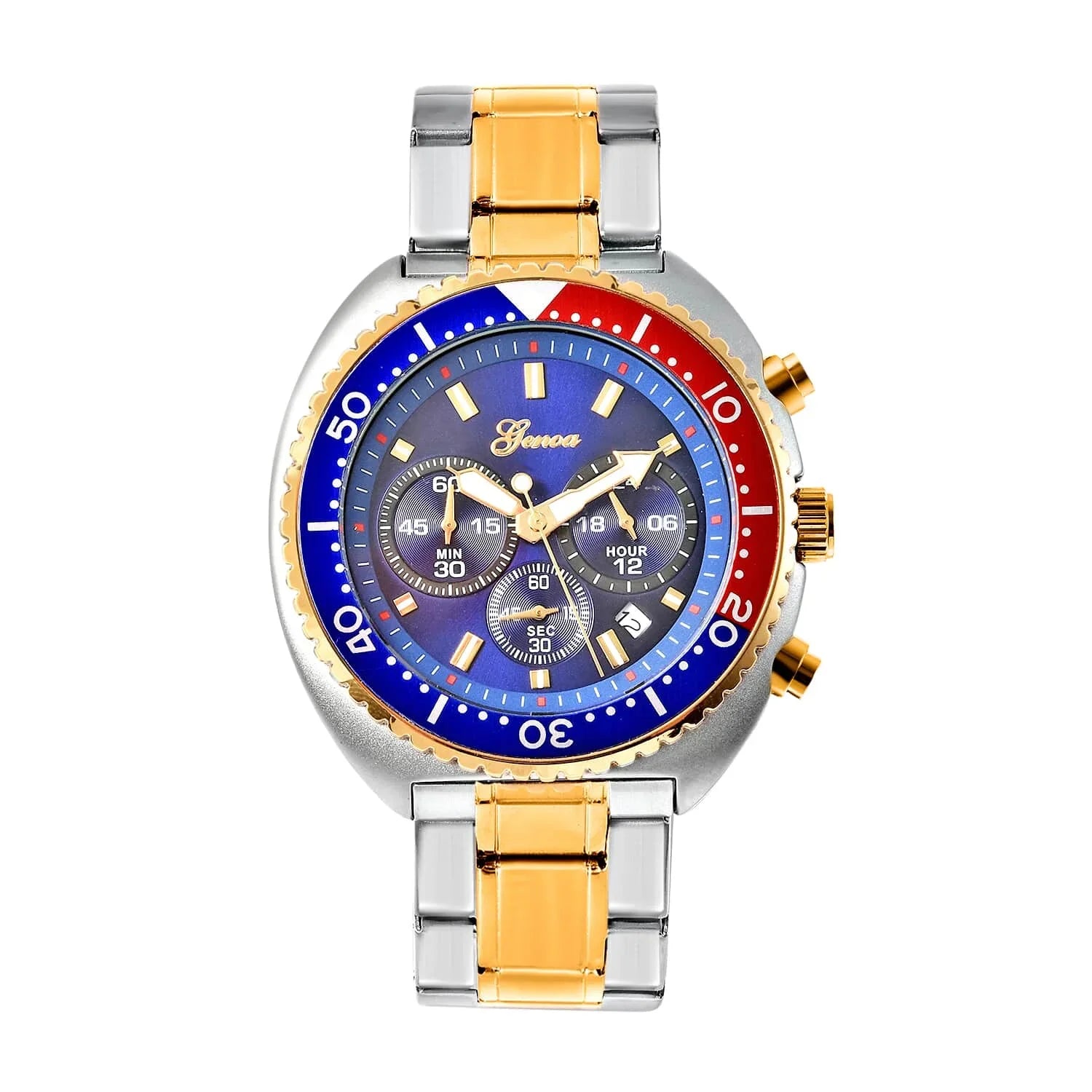 Genoa Water Resistant Watch for Dial Ion PLatitudeed Yellow Gold Strap Birthday Mothers Day Gifts for Mom