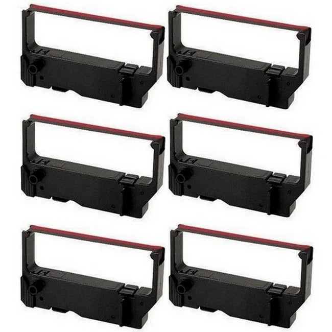 PrinterDash Compatible Replacement for Star-Micronics MP-200 Series/MP-235/MP-242/MP-292/MP-512/SP-200 Series/SP-212/SP-242/SP-500/SP-2000 Black/Red P.O.S. Printer Ribbons (6/PK) (STR011070)