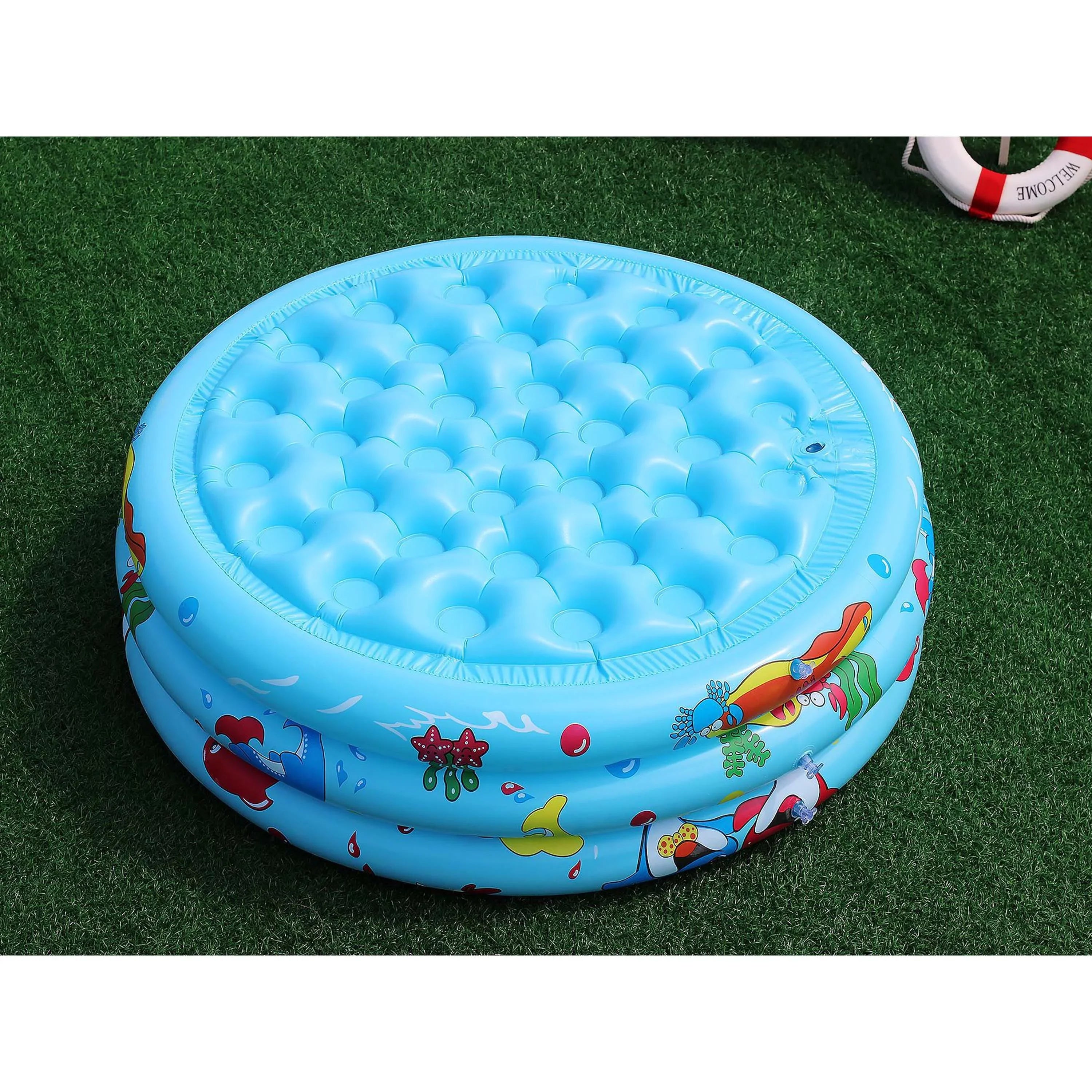 59" InfLatitudeable Baby Swimming Pool,Round Portable Child Little Pump Pool,Kiddie Paddling Pool Indoor&Outdoor Toddler Water Game Play Center for Kids/Girl/Boy,Summer Saving