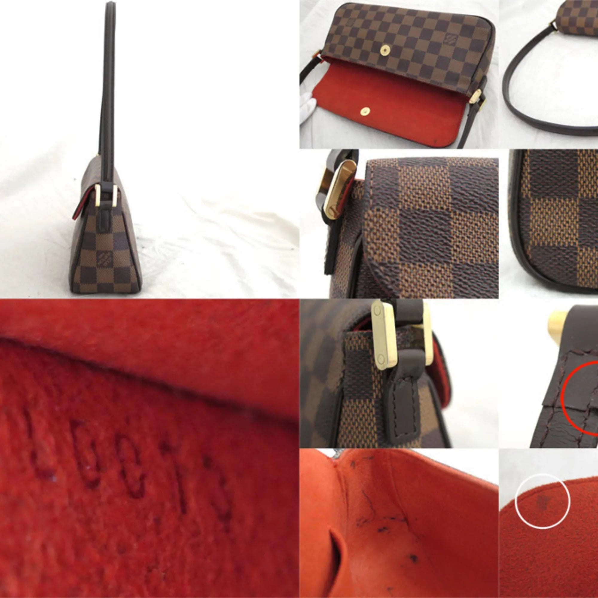 Pre-Owned Louis Vuitton Bag Damier Recoleta Blau x Gold Hardware Canvas Shoulder One Handle Women's N51299 (Good)