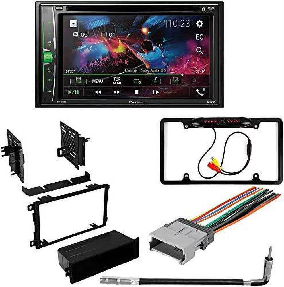KIT4854 Bundle for 2002-2004 Chevrolet S-10 Pickcup W/ Pioneer AVH-241EX Double DIN Car Stereo with Bluetooth/Backup Camera/Install Kit/in-Dash DVD/CD AM/FM 6.2" Touchdisplay Digital Media Receiver