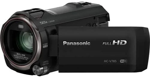Panasonic HC-V785K Full HD Camcorder, 20X Optical Zoom, 1/2.3 Inch BSI Sensor, HDR Capture (Black) with Pixel Advanced Accessories Bundle | HC-V785K | Extended 3 Years Panasonic Warranty