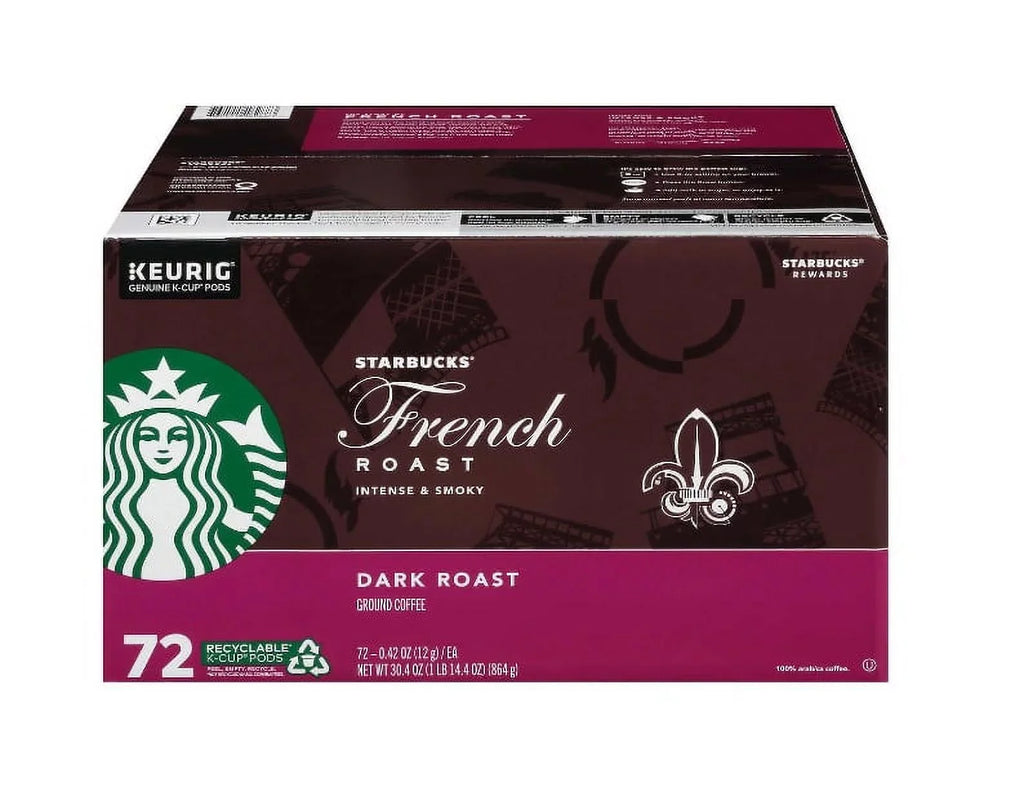 Starbucks French Roast K-Cup Coffee Pods, 72 Count