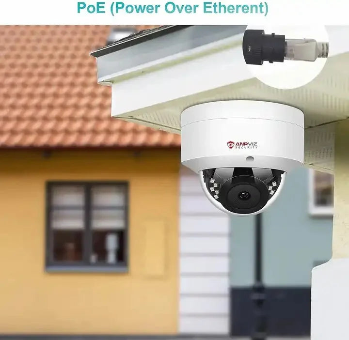 Anpviz 4MP IP Camera Outdoor Fixed 2.8mm lens Security camera Built-in Mic Waterproof IP66 H.265 P2P WDR IR Night vision Onvif