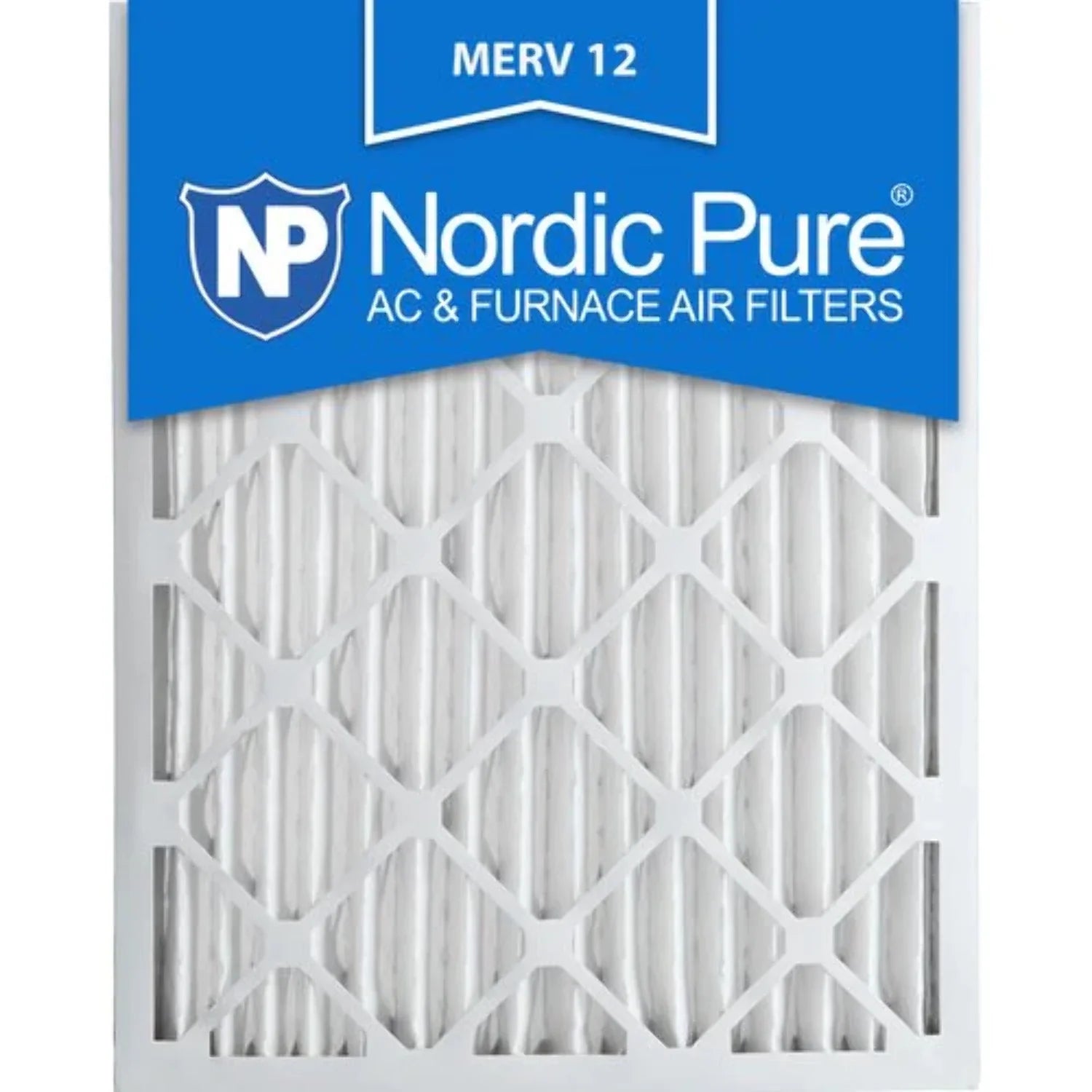 Nordic Pure 16x25x2 Pleated MERV 12 Air Filters 3 Pack