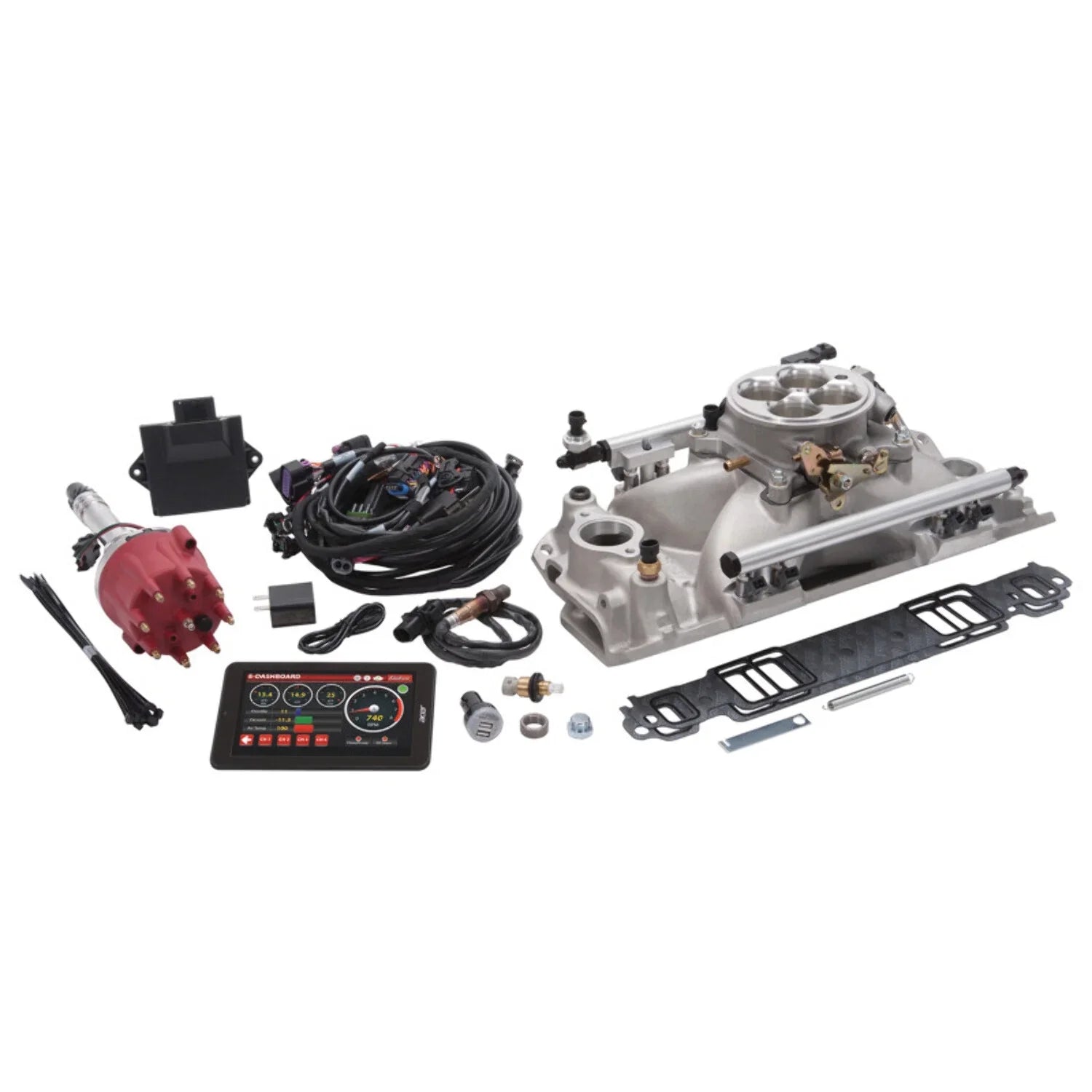 Edelbrock 35770 Pro-Flo 4 EFI Traditional 4150-Style Kit - Satin Finish