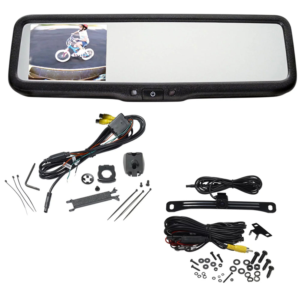 OEM-Style Replacement Rearview Mirror Monitor w/ 3.5-inch display and Universal back up camera