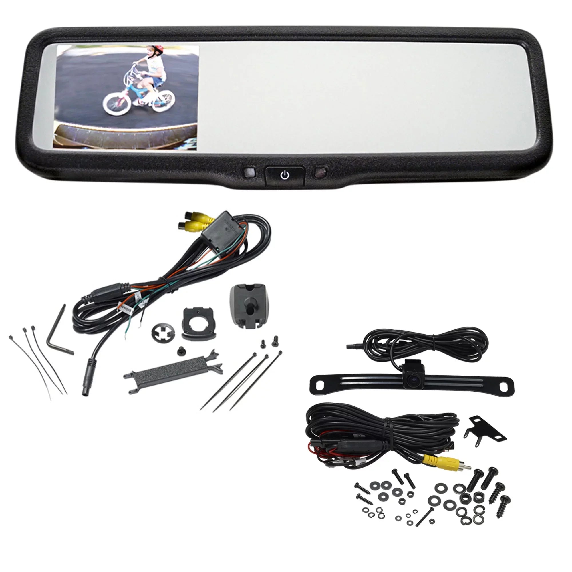 OEM-Style Replacement Rearview Mirror Monitor w/ 3.5-inch display and Universal back up camera