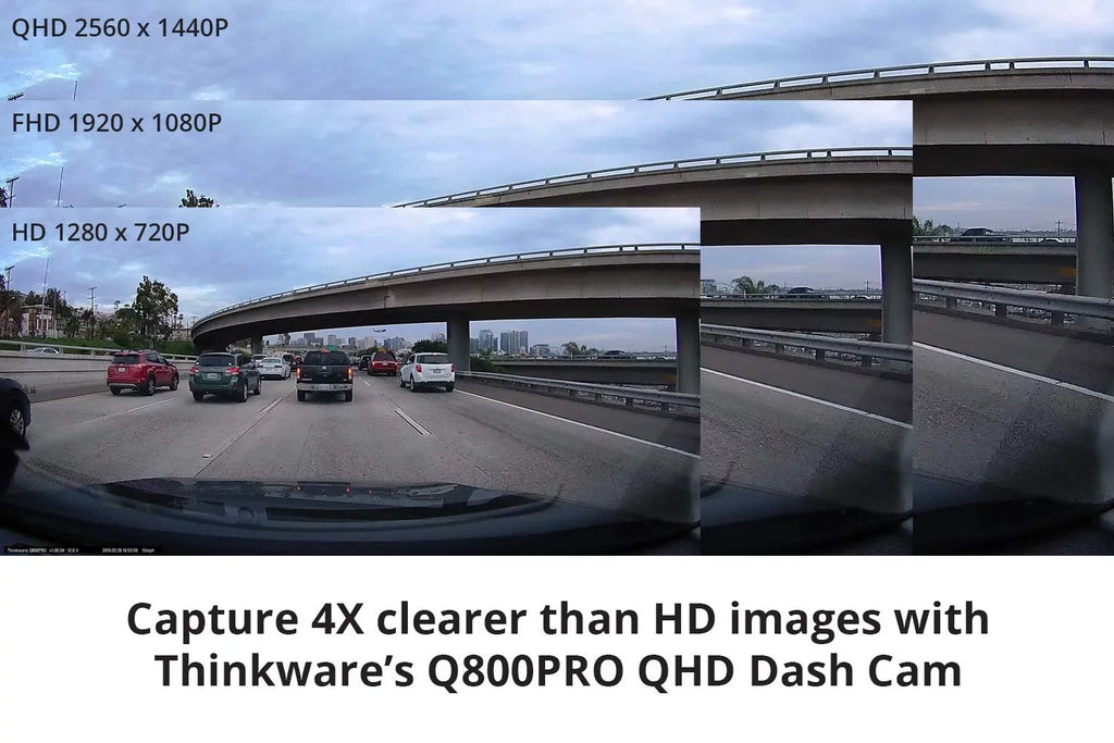 THINKWARE Q800PRO Car Dash Cam 2.5K 2560X1440P QHD 140°Wide Angle Dashboard Camera Recorder with G-Sensor, Car Camera w/ Sensor, Parking Mode, WiFi GPS, Night Vision, Loop Recording