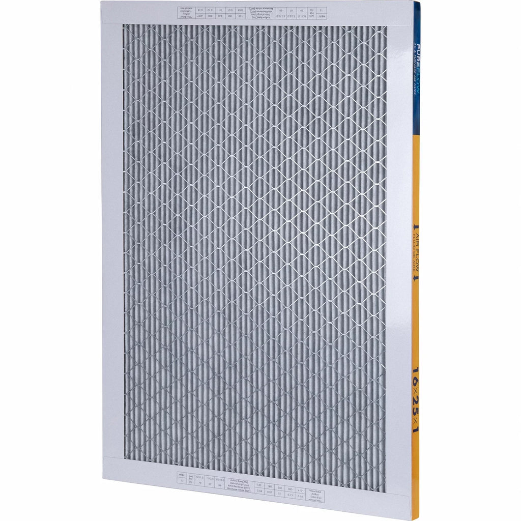 PureFlow, Home Furnace Air Filter 16x25x1, with 4 Layers of Advanced Filtration Technology, MERV-13 Pack-of-2