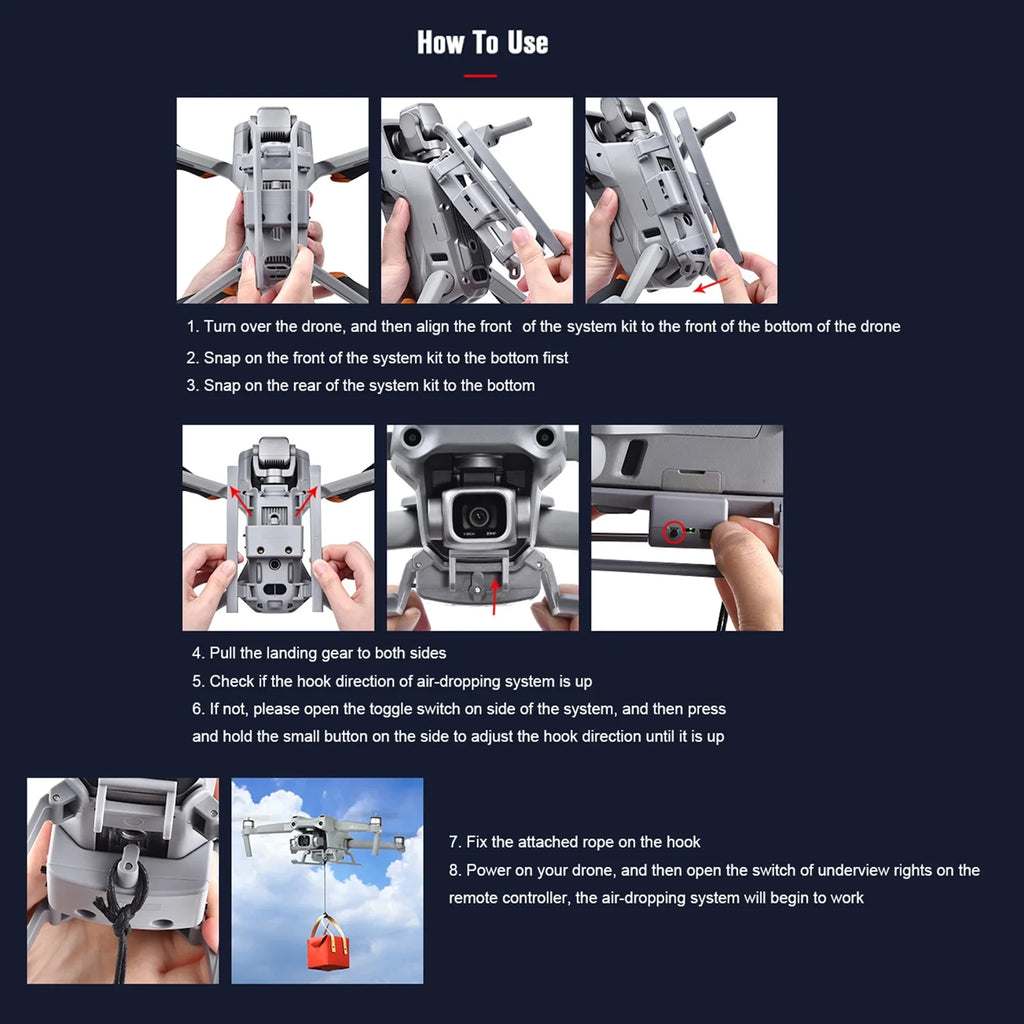 Nebublu Transport Dispenser,Drop Compatible With Air 2s/ Mavic 2 Bait Compatible With Air Bait Payload Mavic Air And Drop Compatible With Air 2s/ Professional And Drop Air 2 Huiop