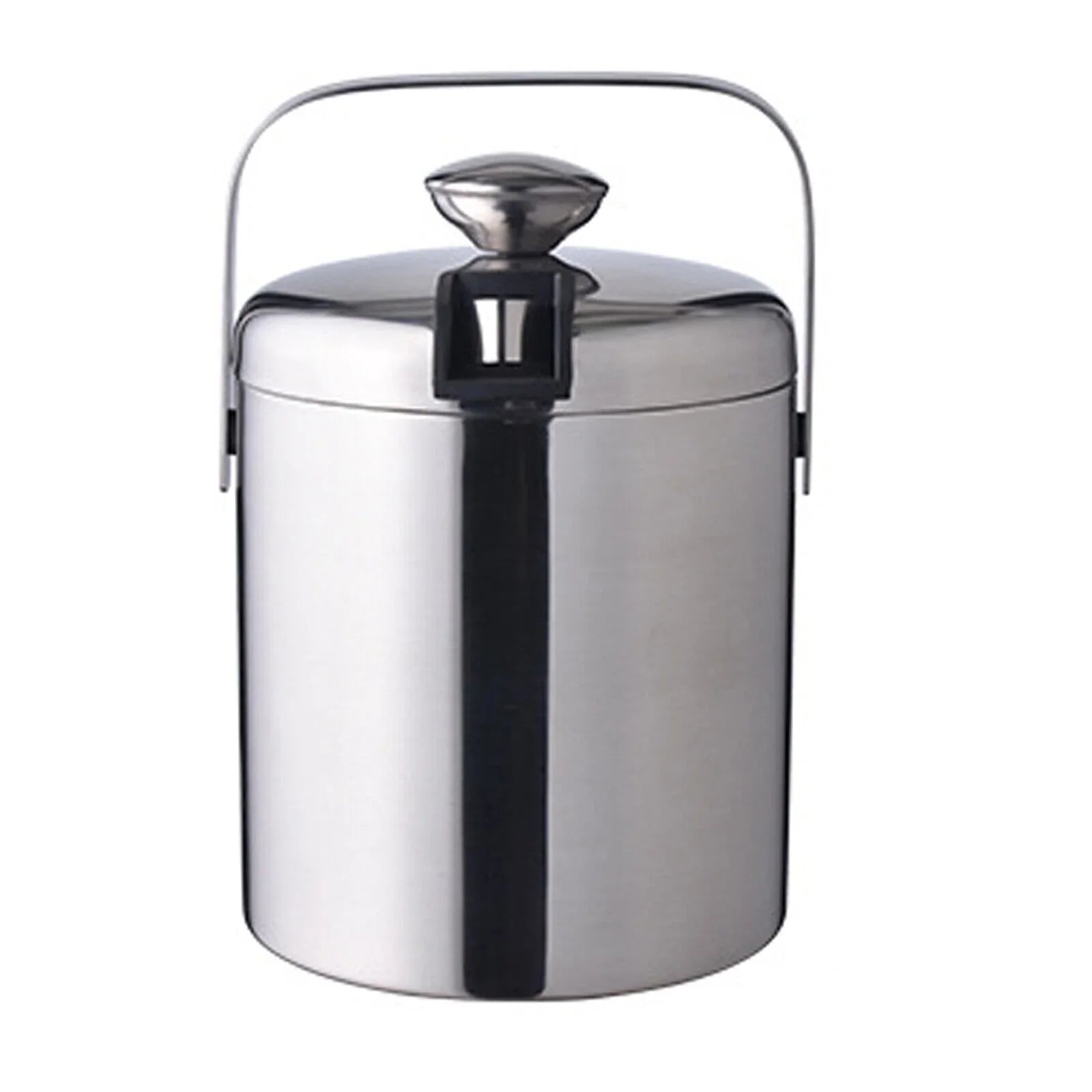 Double-Wall Stainless-Steel InsuLatitudeed Ice Bucket With Lid & Ice Tong 1300 ML