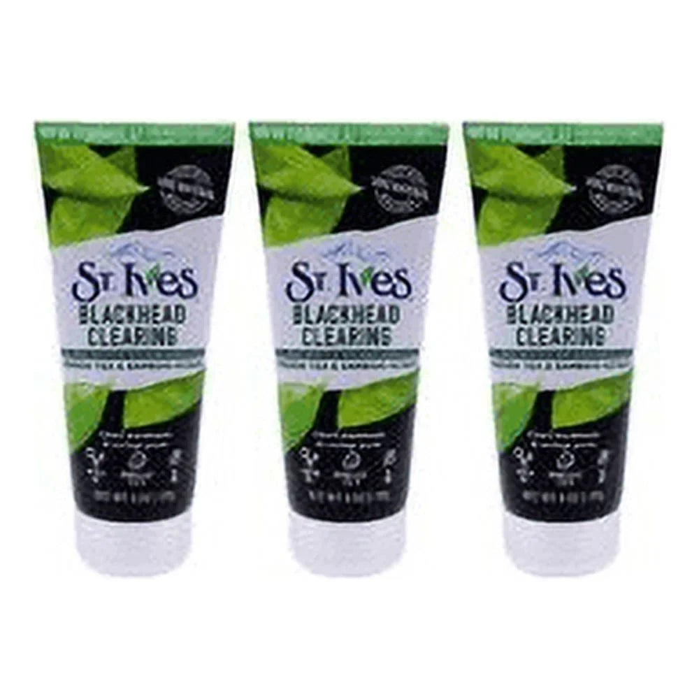 St. Ives Blackhead Clearing Scrub - Green Tea - Pack of 3 Scrub, 6 oz