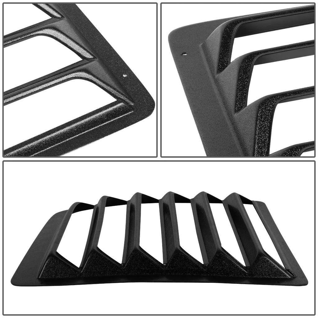 DNA Motoring WINL-004 For 1997 to 2017 Chevy Express GMC Savana 1500 2500 3500 Van 2Pcs Rear Window Scoop Louvers Sun Shade Cover 01 02 03 04 05 06 07 08 09 10 11 12 13 14 15 16