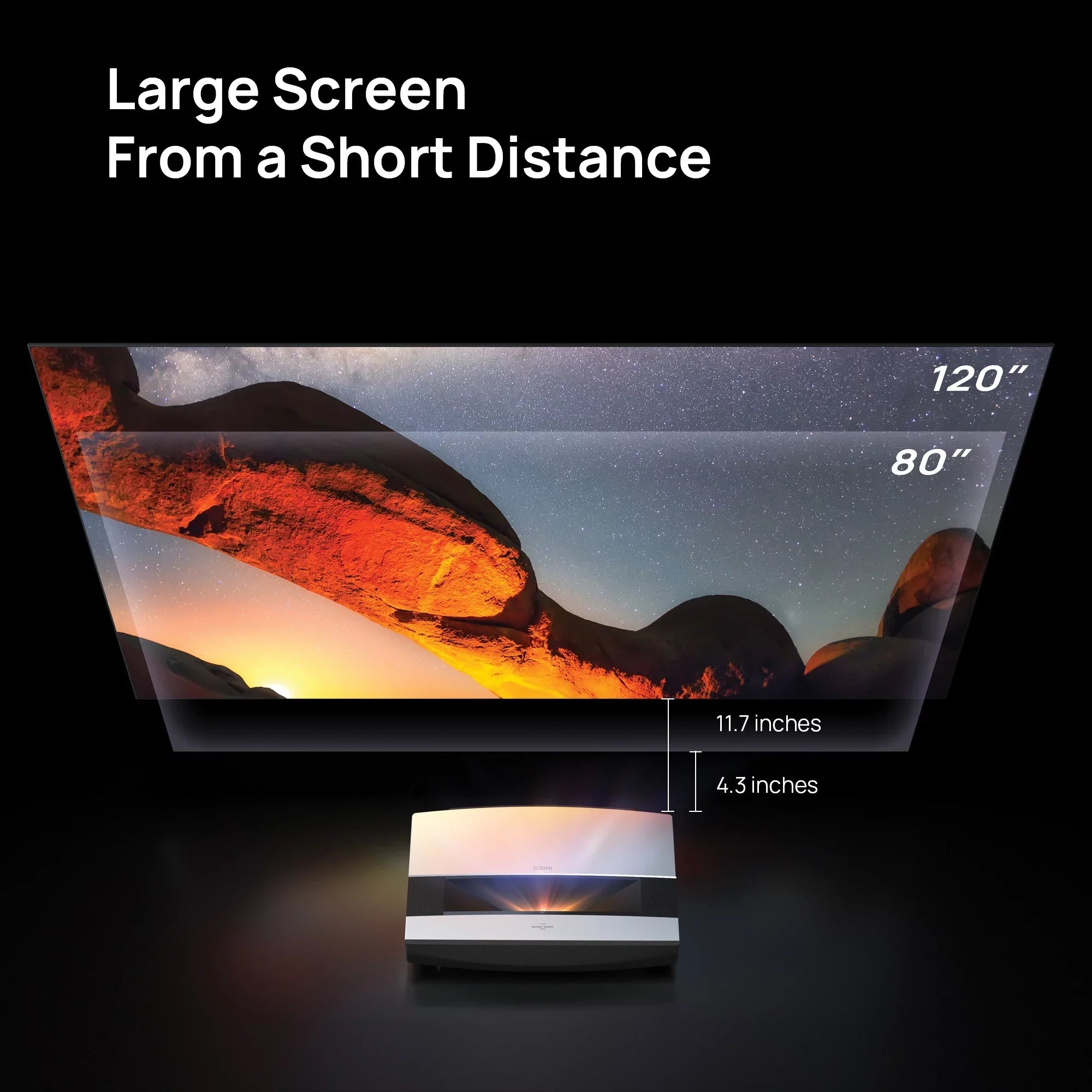 XGIMI AURA 4K Ultra Short Throw Laser Projector with Harman Kardon Speakers, Android TV OS