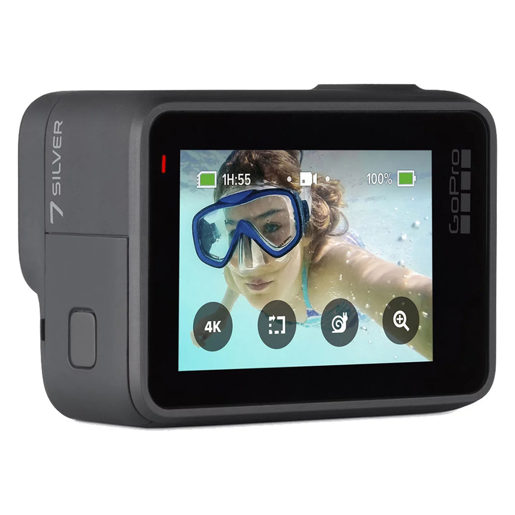 Restored GoPro HERO7 Silver Waterproof Digital Action Camera with Touch Screen 4K HD Video 12MP Photos Sport Camera (Refurbished)