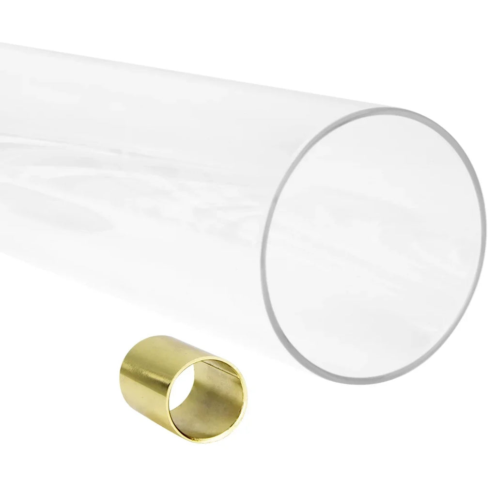 Koyal Wholepromotion Minimalist Taper Candle Holders with Hurricane Glass for Weddings Centerpieces, 14" Tall, Set of 6