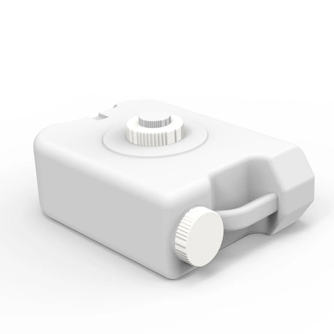 Portable Outdoor Foot Pump Camping Sink and Water Tank - White